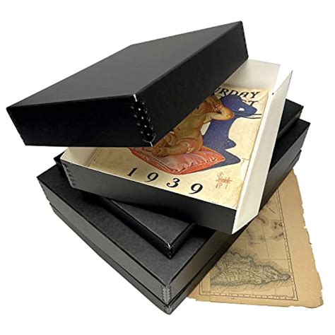 drop-front metal edge archival storage box amazon|Lineco Museum Archival Storage Box, 16.75x20.75x3 in. Drop .